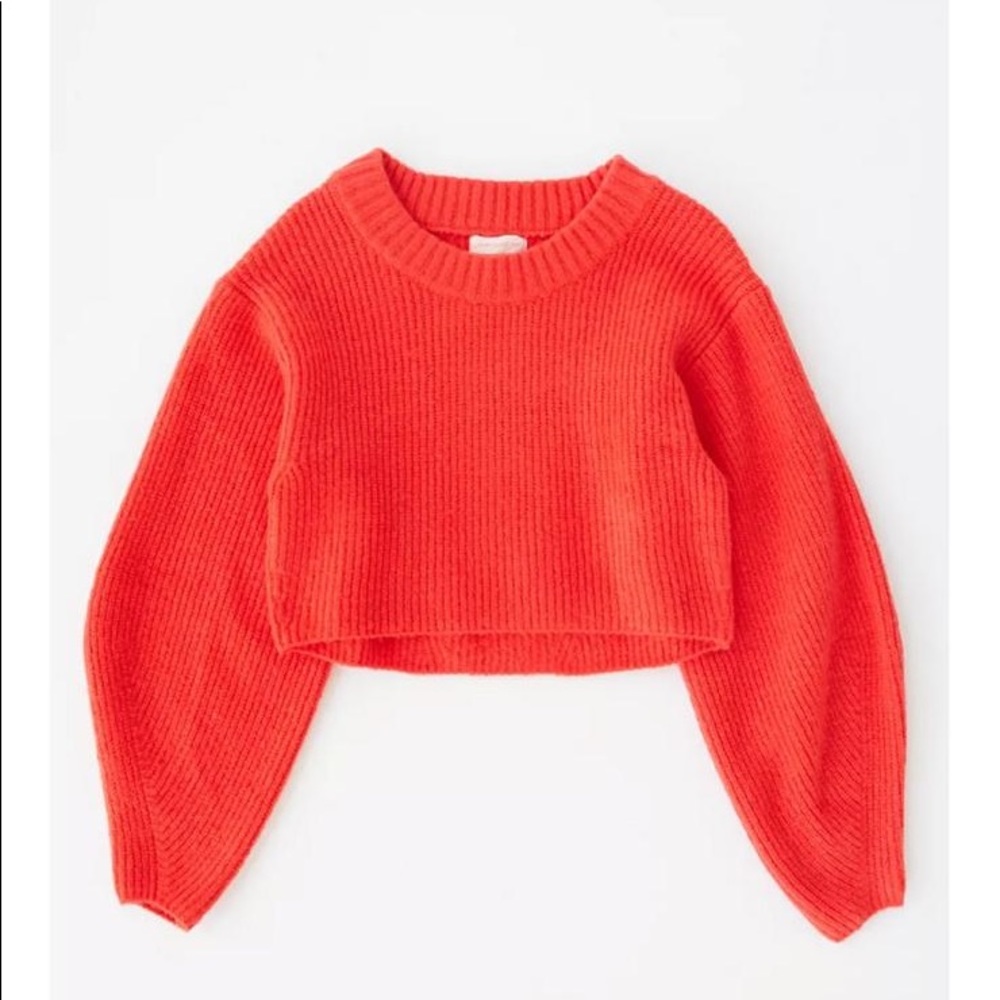 Red crop sweater from Urban Outfitters.